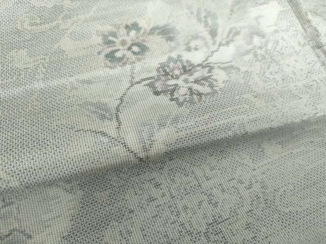 平和屋着物○都喜ヱ門 本場大島紬 背抜き仕立て 白大島 9マルキ