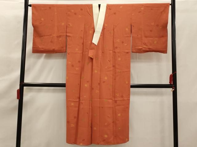 ご成約です 極逸 仕立て長襦袢 正絹 平和屋着物□長襦袢 無双仕立て 吹き寄せ文 金彩 やまと誂製