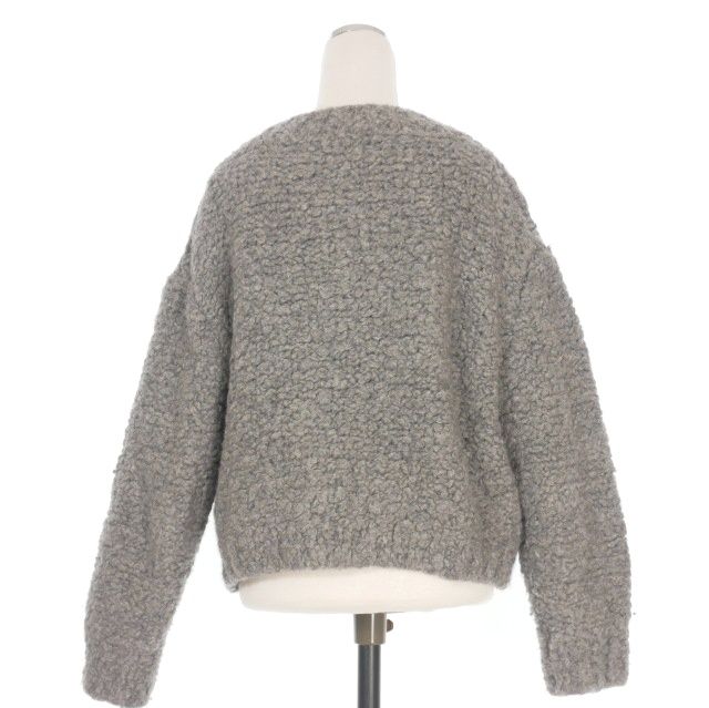 クラネ CLANE TEDDY BEAR HAND KNIT TOPS テディベア ハンド ニット トップス  カーディガン 1 グレー 13106-2232 レディース CLANE（クラネ）の「【CLANE/クラネ】TEDDY BEAR HAND KNIT TOPS