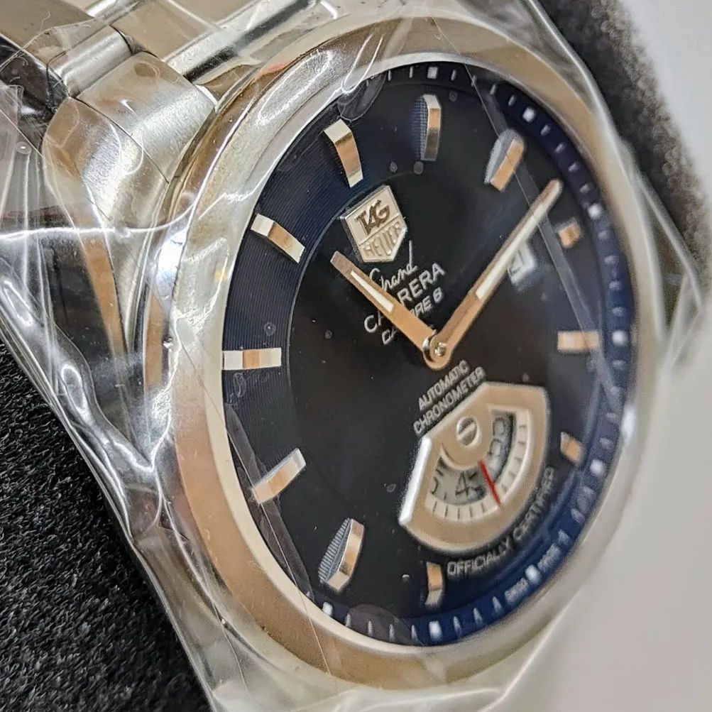 【美品 オーバーホール後未使用】限定300本 タグ ホイヤー  TAG HEUER グランドカレラ キャリバー6 WAV511J.BA0900 ブルー メンズ 腕時計 （SNA）02407020142507WZ