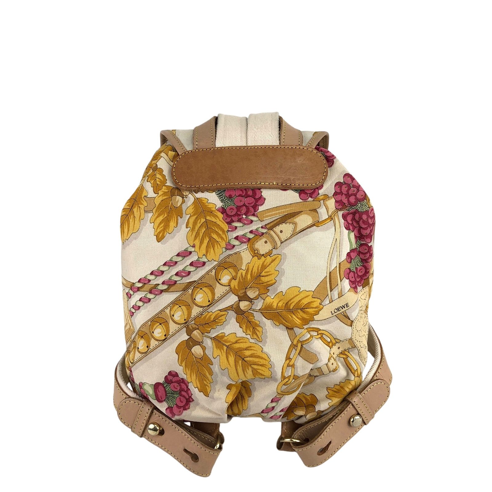 LOEWE ロエベ 総柄 キャンバス バックパック リュック ベージュ