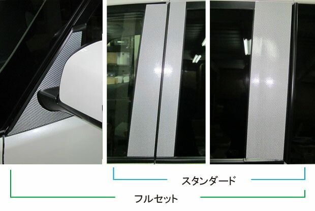 【全国送料無料！】 ハセプロ　マジカルカーボン　ピラーフルセット 合計8枚　日産　セレナ　C26　（2010.11～2016.7） ブラック/ シルバー/ ガンメタ/ マットブラック/ レッド/ ピンク/ ブルー 