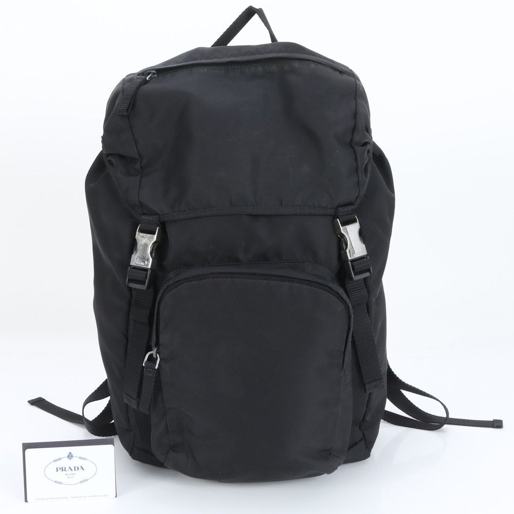 美品 プラダ バックパック リュック ナイロン 三角ロゴ ギャランティー