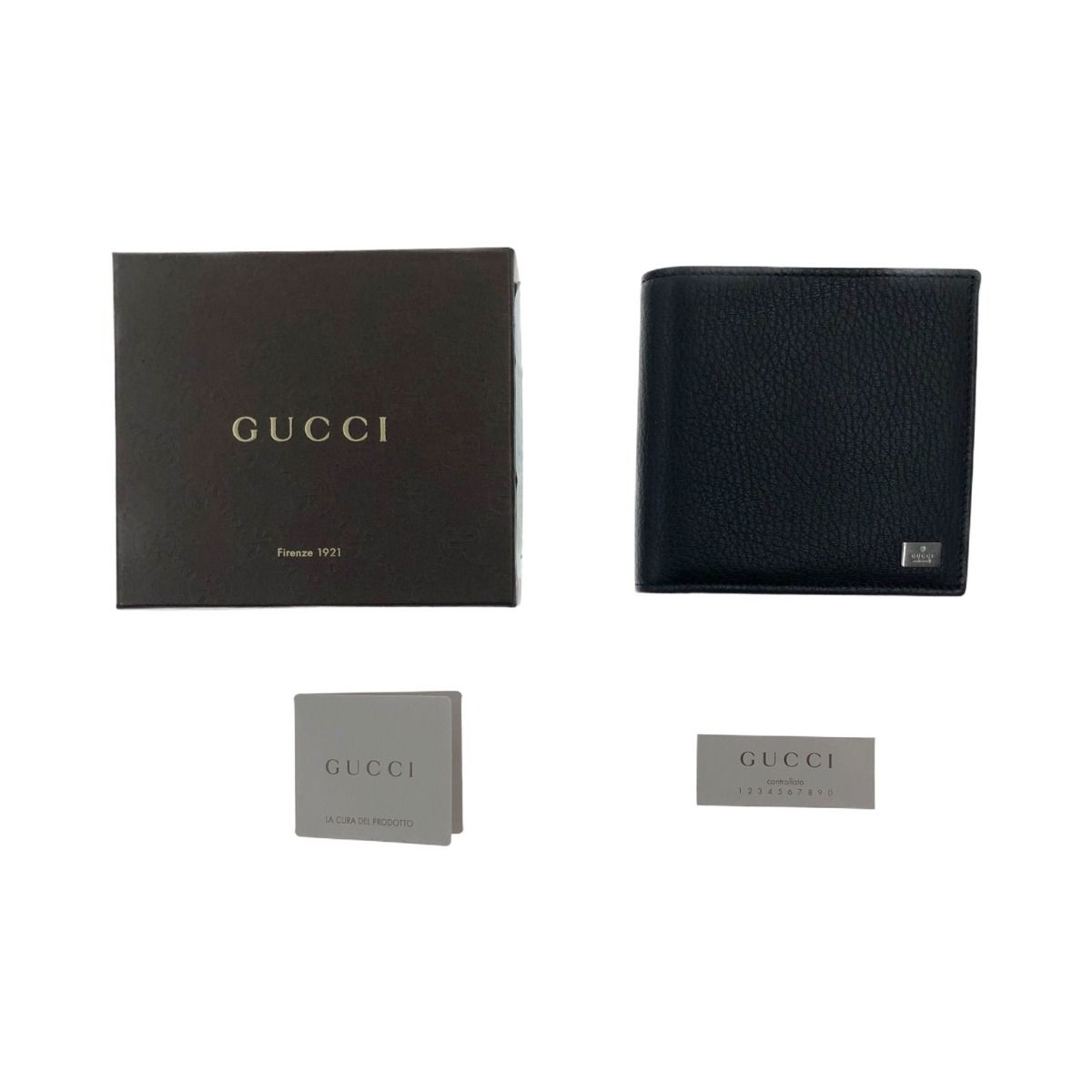 〇〇GUCCI グッチ 二つ折り財布 150412 ブラック - メルカリ