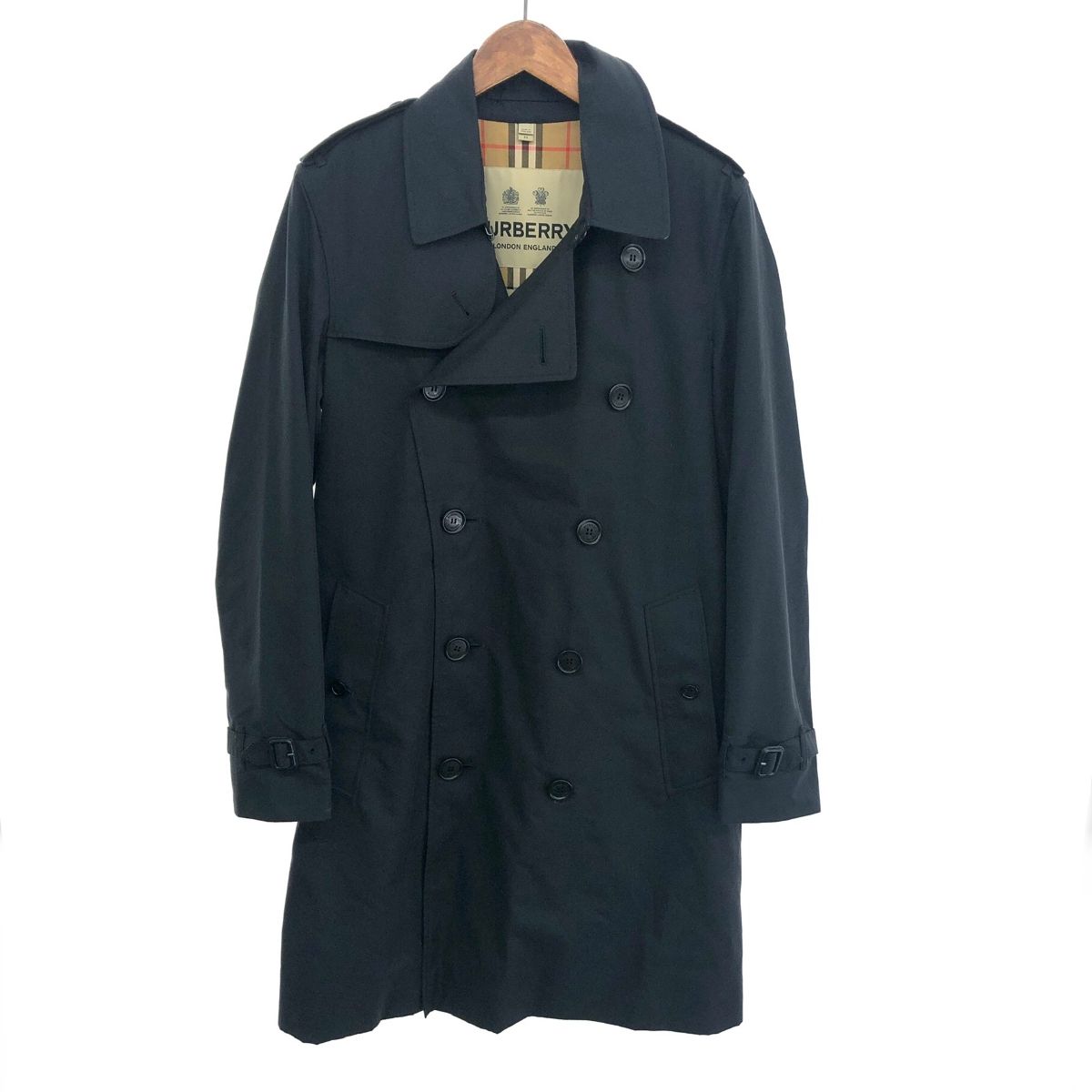 良好 BURBERRY LONDON バーバリーロンドン トレンチ コート サイズ 44 8028105 ネイビー メンズ the kensington 240001133209