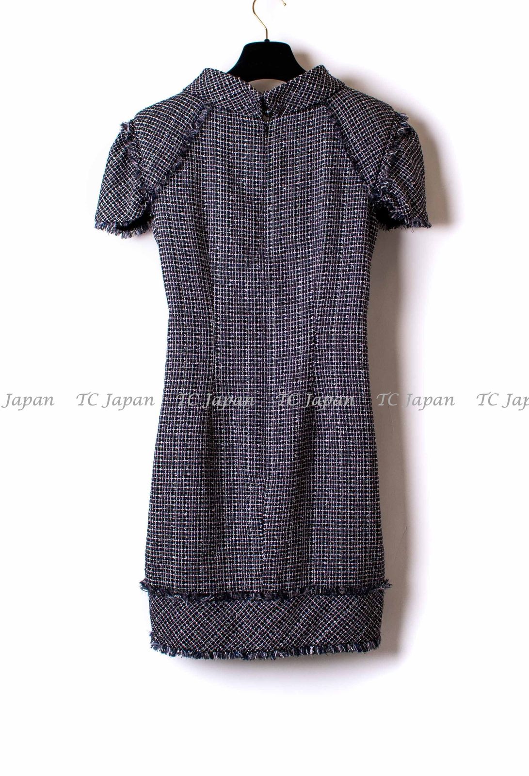 シャネル ワンピース CHANEL ブラック ネイビー パープル リボン  