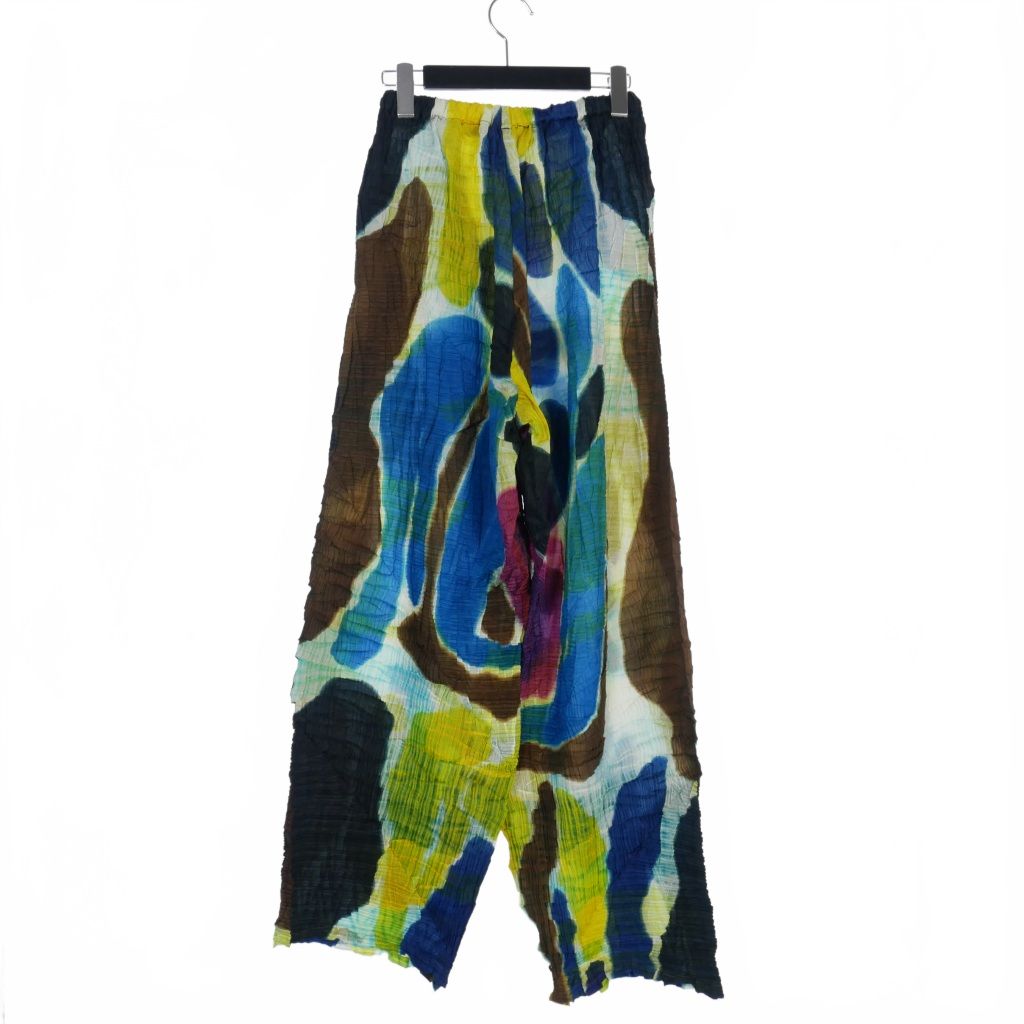 イッセイミヤケ ISSEY MIYAKE 98s シワプリーツ パンツ シースルー  