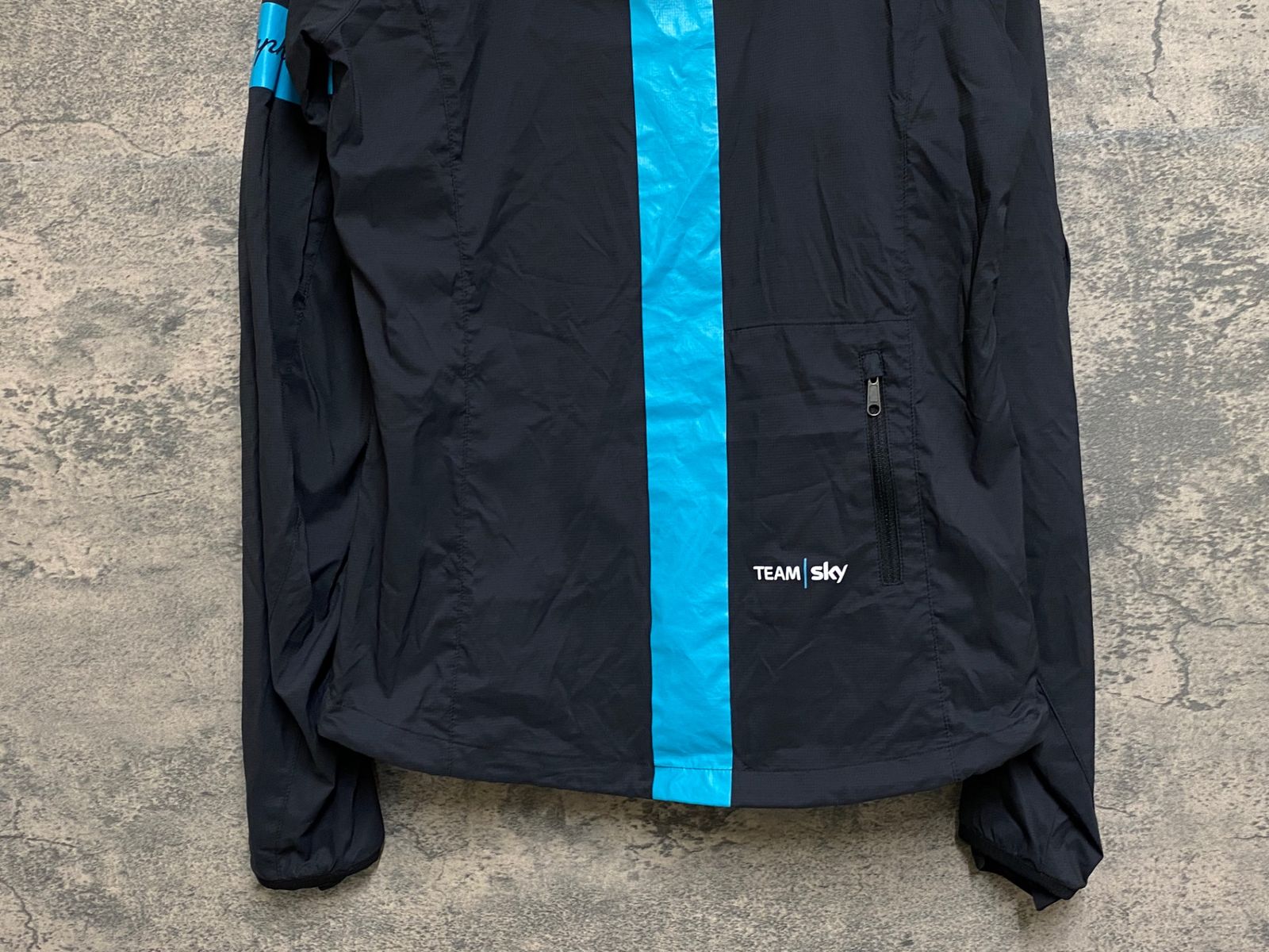 JN164 ラファ Rapha SPRAY JACKET 長袖 ウィンドブレーカー 黒 S TEAM Sky BRIGHTFACE_UK