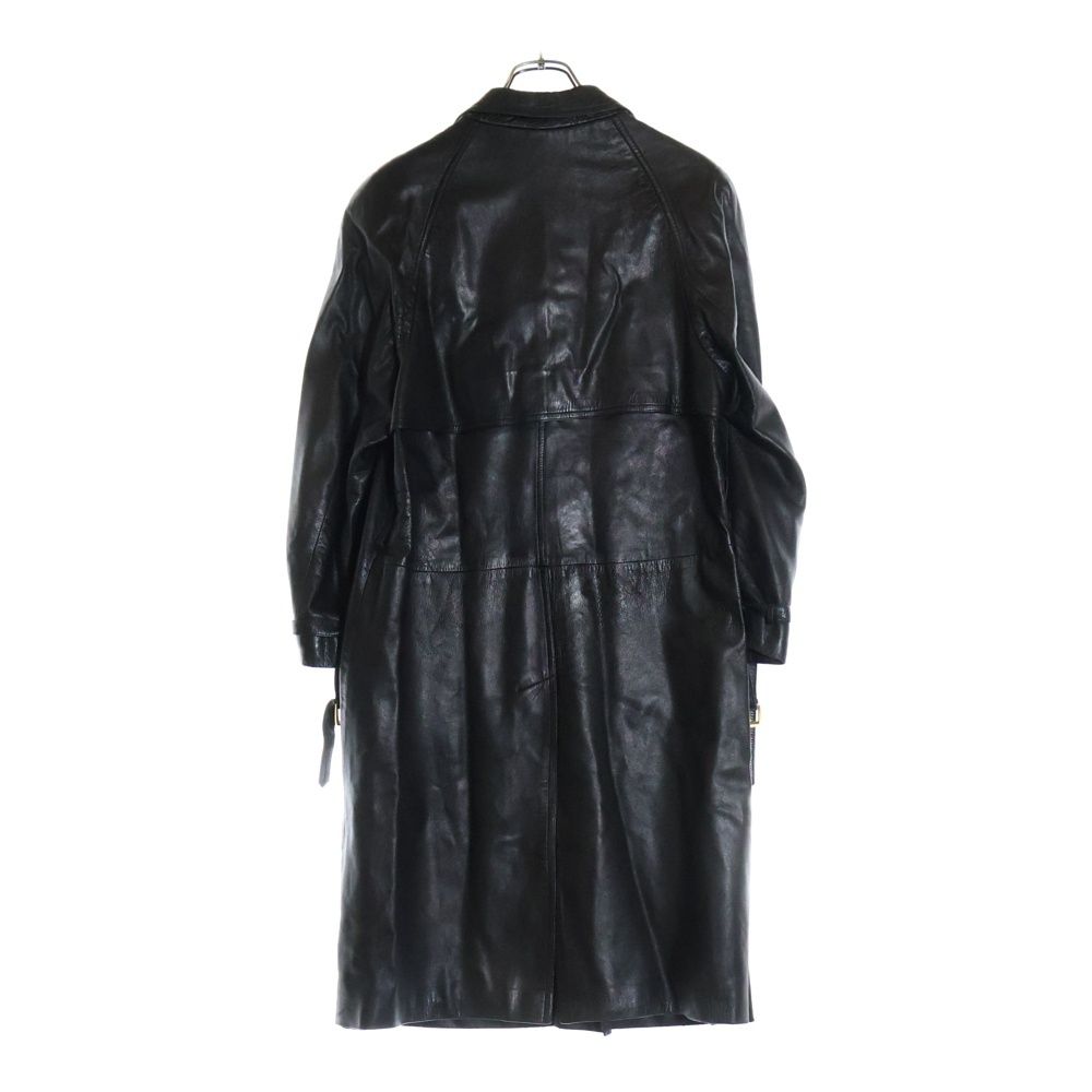 希少Vintage GUCCIグッチレザーヴィンテージ トレンチコート GUCCI (グッチ) 70s レザー トレンチコート ブラック - メルカリ
