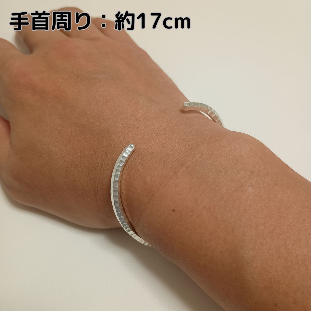 カレンシルバー　ツイスト　バングル　ブレスレット　布袋付き　ハンドメイド　925 カレンシルバー ツイスト バングル ブレスレット 布袋付き