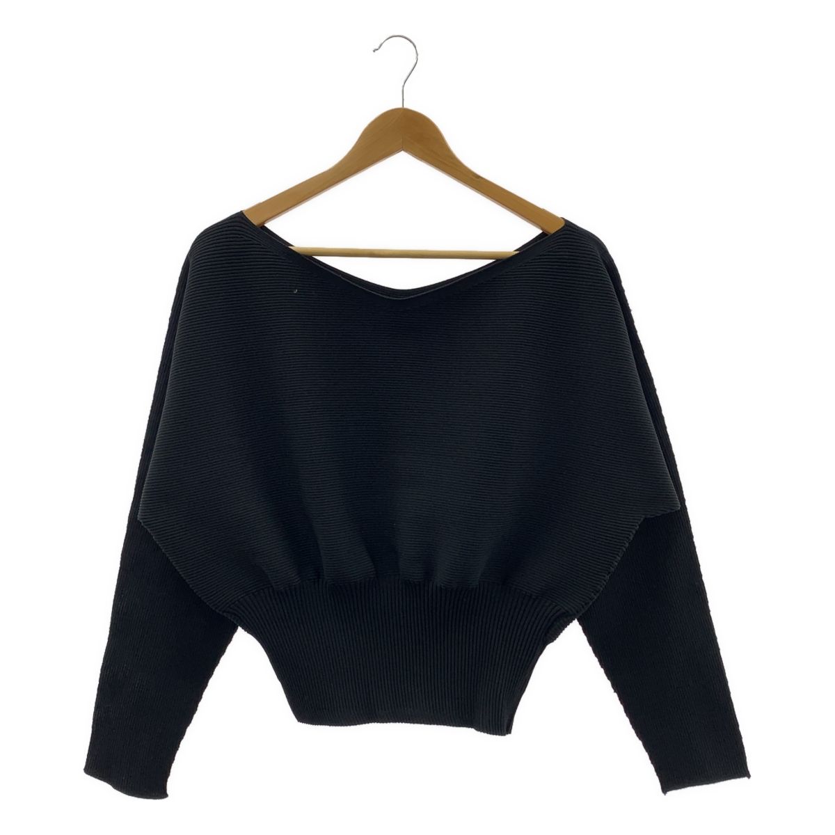 IIROT イロット Eco-Cropped Knit クロップド ニット ブラック レディース