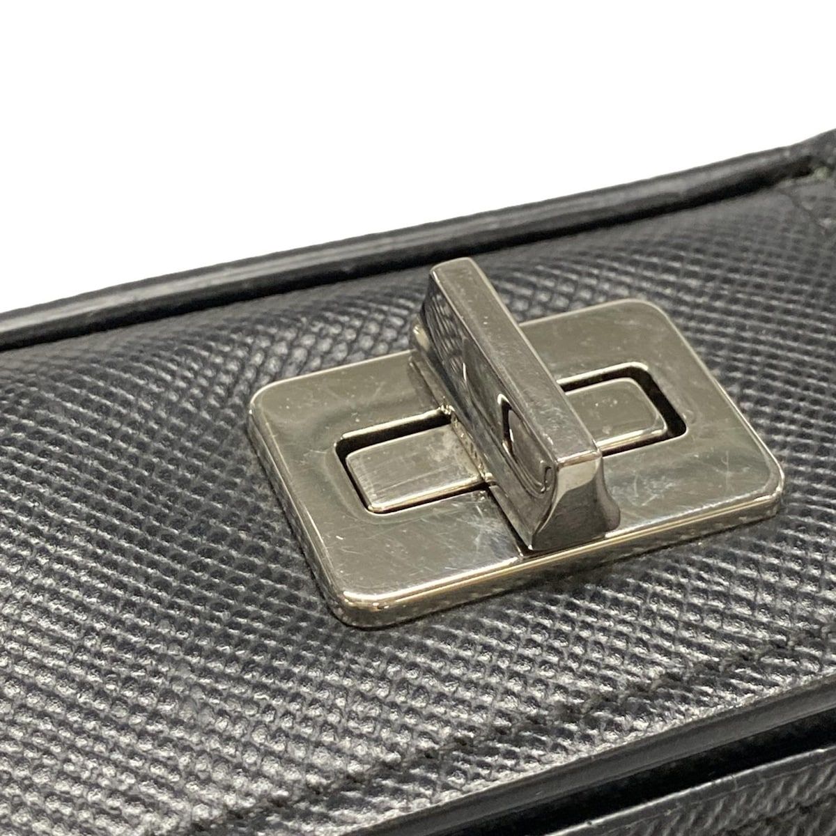 PRADA プラダ ハンドバッグ - 黒 ターンロック レザー DECORATOM_COM_BR