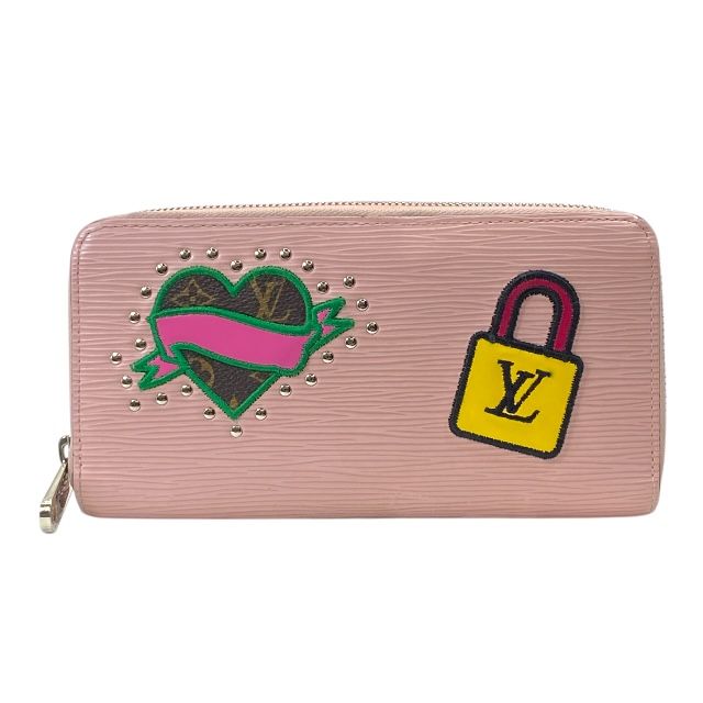 ルイヴィトン M63377 LVストーリーズ エピ ジッピー ウォレット ラウンドファスナー 長財布 レザー ピンク LOUIS VUITTON レディース 女性 メンズ 男性 ユニセックス ギフト プレゼント バッグ カバン 財布 小物 ジュエリー