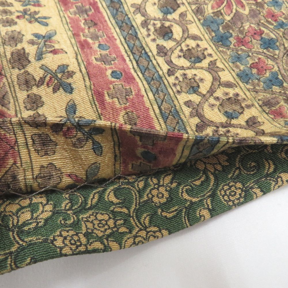 半幅帯 リバーシブル半巾帯 帯締め付き 正絹 巾:約16×長さ:約414cm