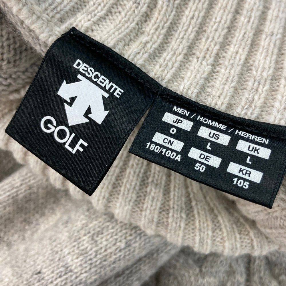 サイズ：O DESCENTE GOLF デサントゴルフ ハイネック ニットセーター