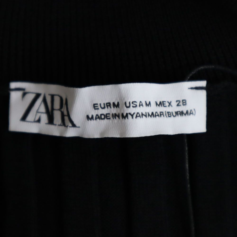 未使用 ザラ ノースリーブ デザイン カットソー M ブラック系 ZARA タグ付き レディース