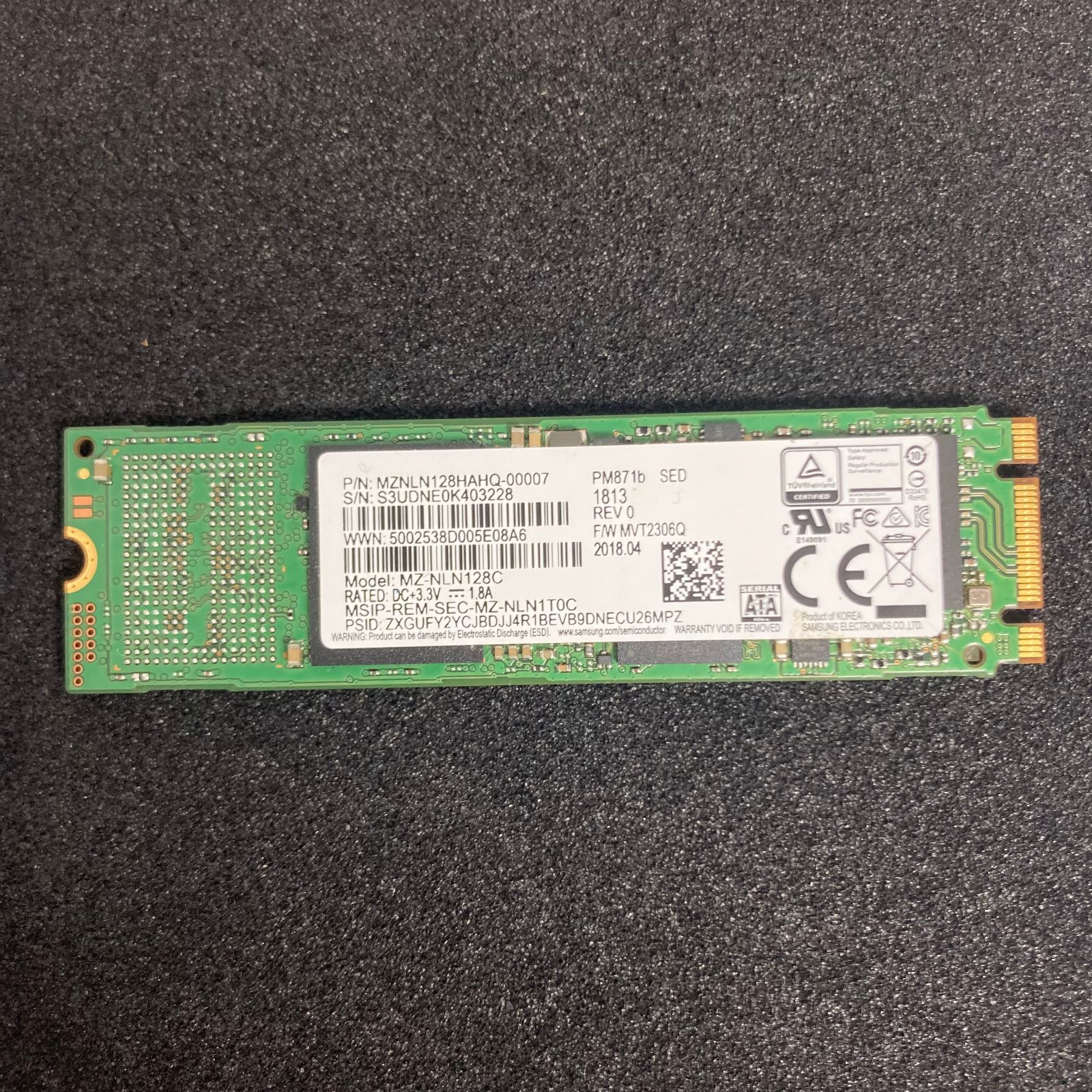 SAMSUNG M.2 SATA SSD 2280 128GB | MZ-NLN128C | MZNLN128HAHQ-00007 | samsung【353】  - メルカリ