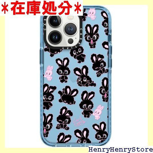 CASETiFY インパクトiPhone 13 Pro ケース MIL規格準拠 4x MIL-STD-810G / 2.5mからの落下試験をクリア - Black Bunnies - シエラブルー 1564