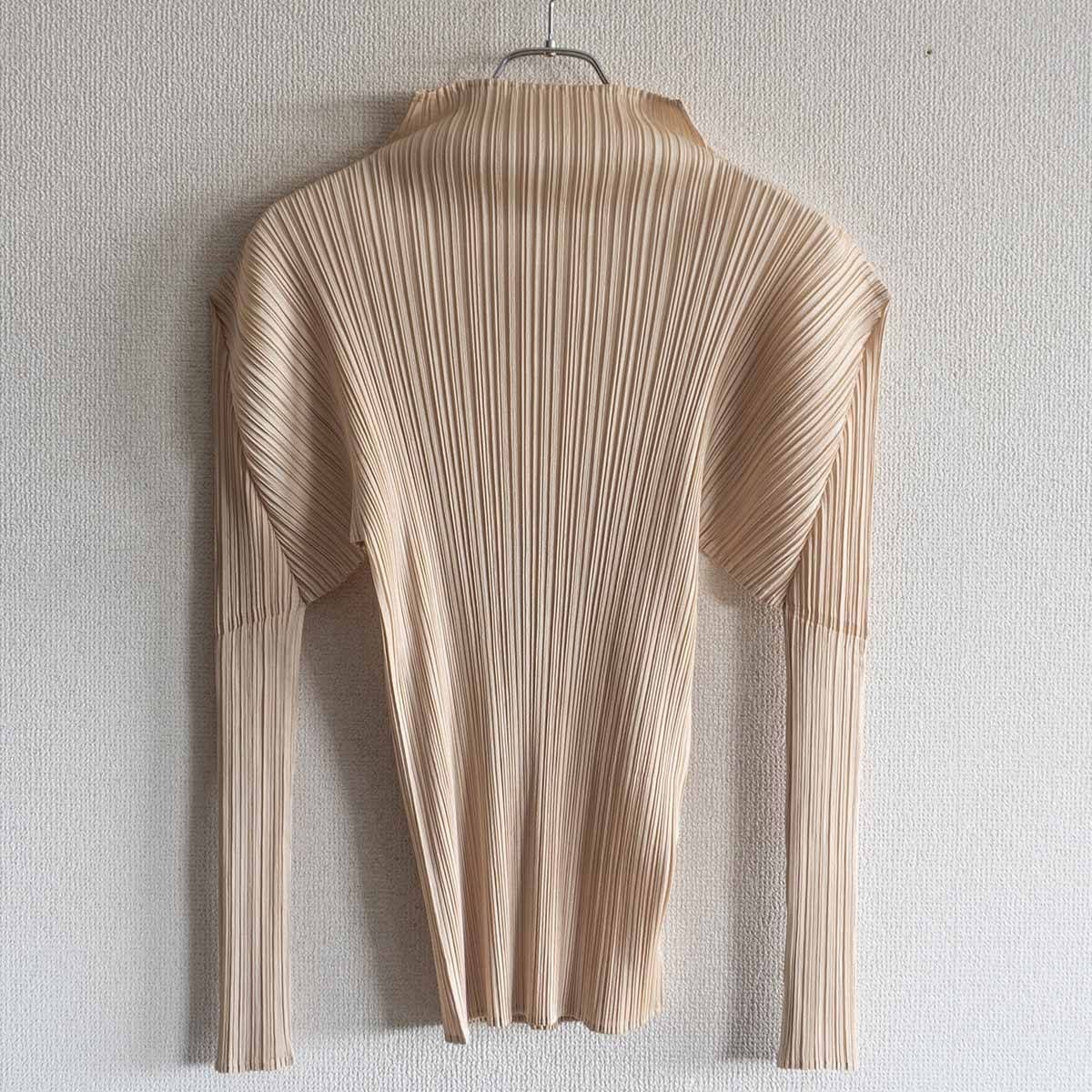 宅配便配送 美品】PLEATS PLEASE【ハイネック プリーツ カットソー トップス