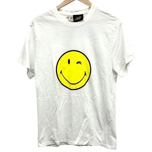 LOEWE ロエベ スマイリーフェイスプリント Tシャツ Sサイズ ホワイト