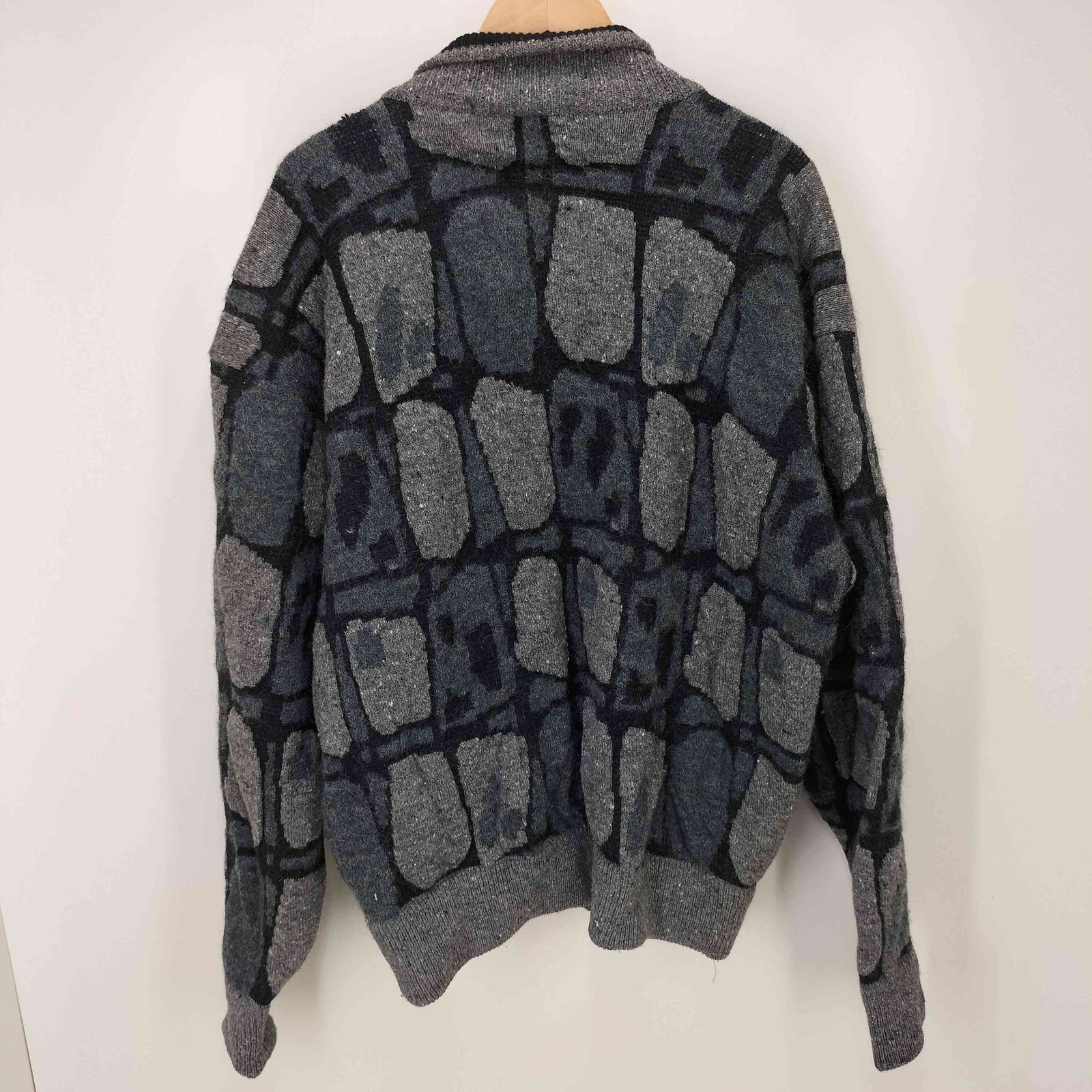 イッセイミヤケメン ISSEY MIYAKE MEN 80S 筆タグ シルク混 総柄