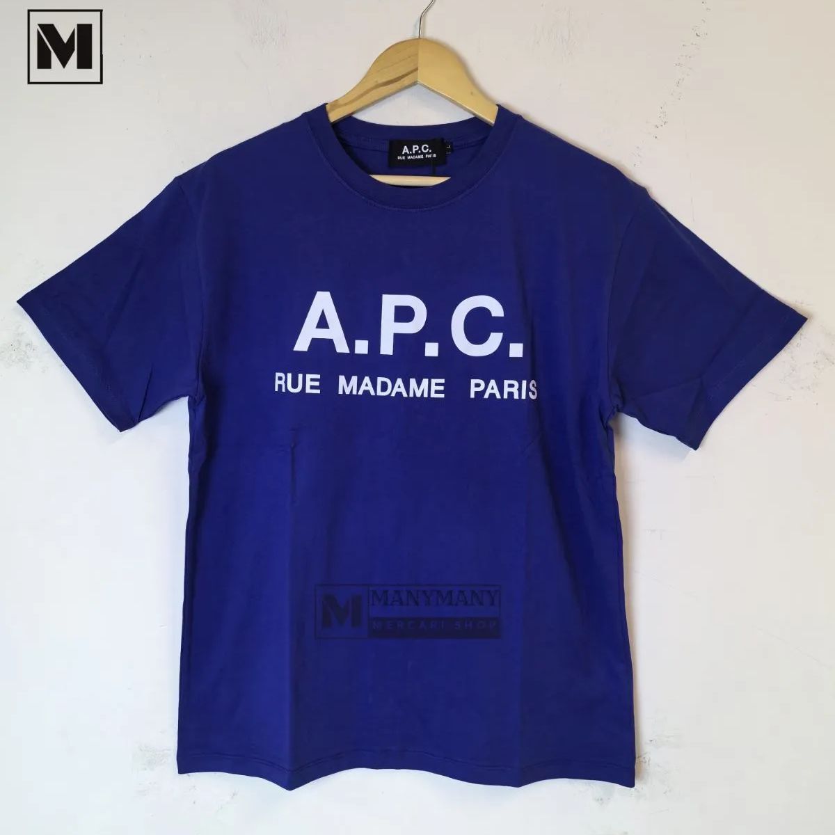 新品】A.P.C. / アーペーセー 別注 オーバーサイズ ロゴプリント Tシャツ BLUE - メルカリ