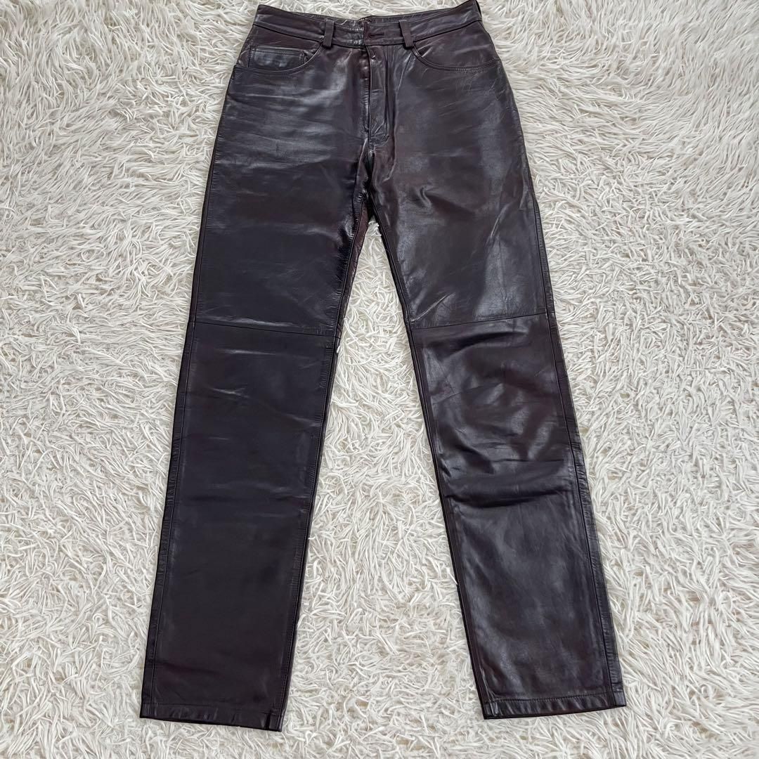 希少】PAUL SMITH ポールスミス レザーパンツ ホースハイド 馬革 本革 
