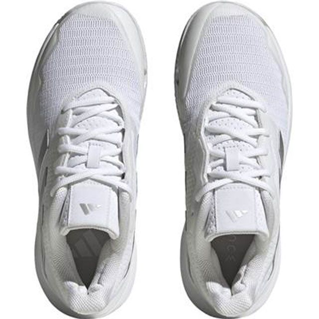 23.0cmのみ adidas アディダス オールコート テニスシューズ キッズ ジュニア レディース ウィメンズ COURTJAMCONTROLW ホワイト×シルバー ID1543-230 LLC-HASEGAWATOSO_COM