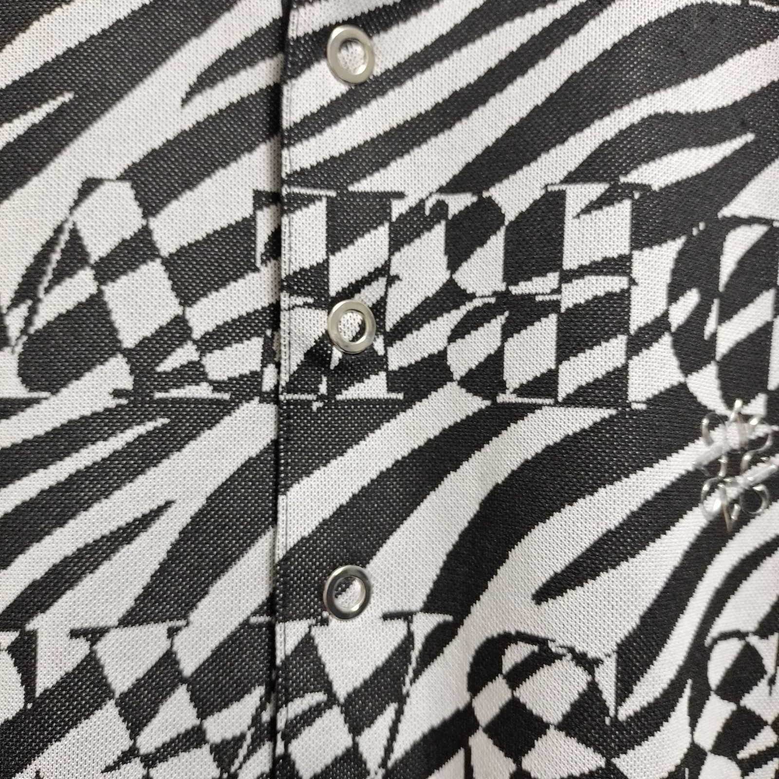 総柄ポロシャツ M
