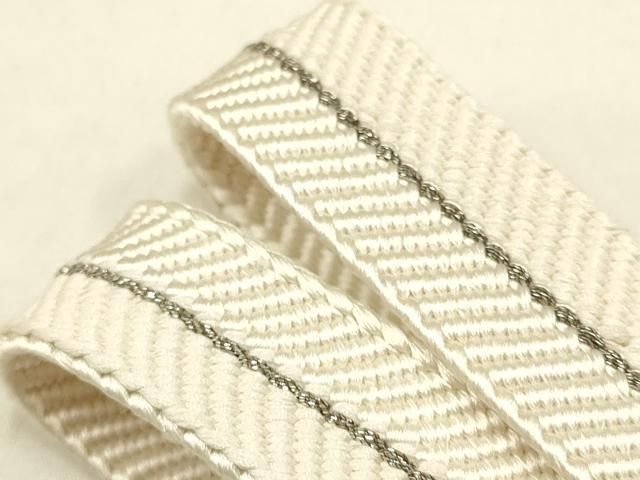 平和屋着物●創業280年 誉田屋源兵衛 和装小物 帯締め 伝統工芸士 廣澤白鳳 日光東照宮純白金糸 AABB7098ay