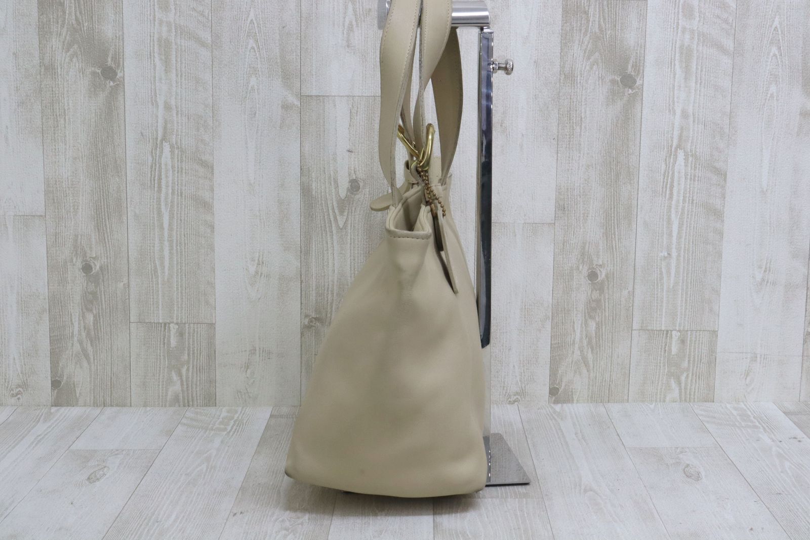 タイムセール！コーチ☆old coachベージュ レザーハンドバッグ USA製 COACH オールド コーチ レザー ハンドバッグ ベージュ