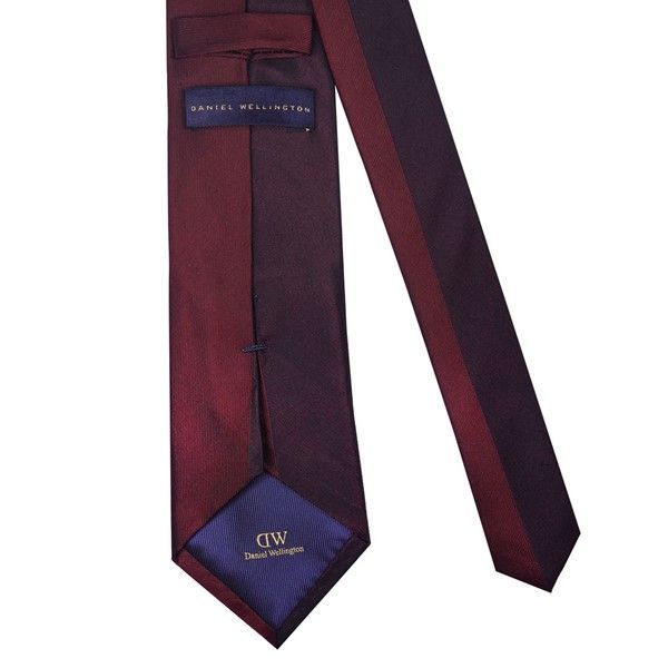 Daniel Wellington ダニエルウェリントン メンズネクタイ ワイン系 ツートン柄 ワンポイントロゴ DW02500011-266819 Daniel Wellington ダニエルウェリントン メンズネクタイ ワイン系