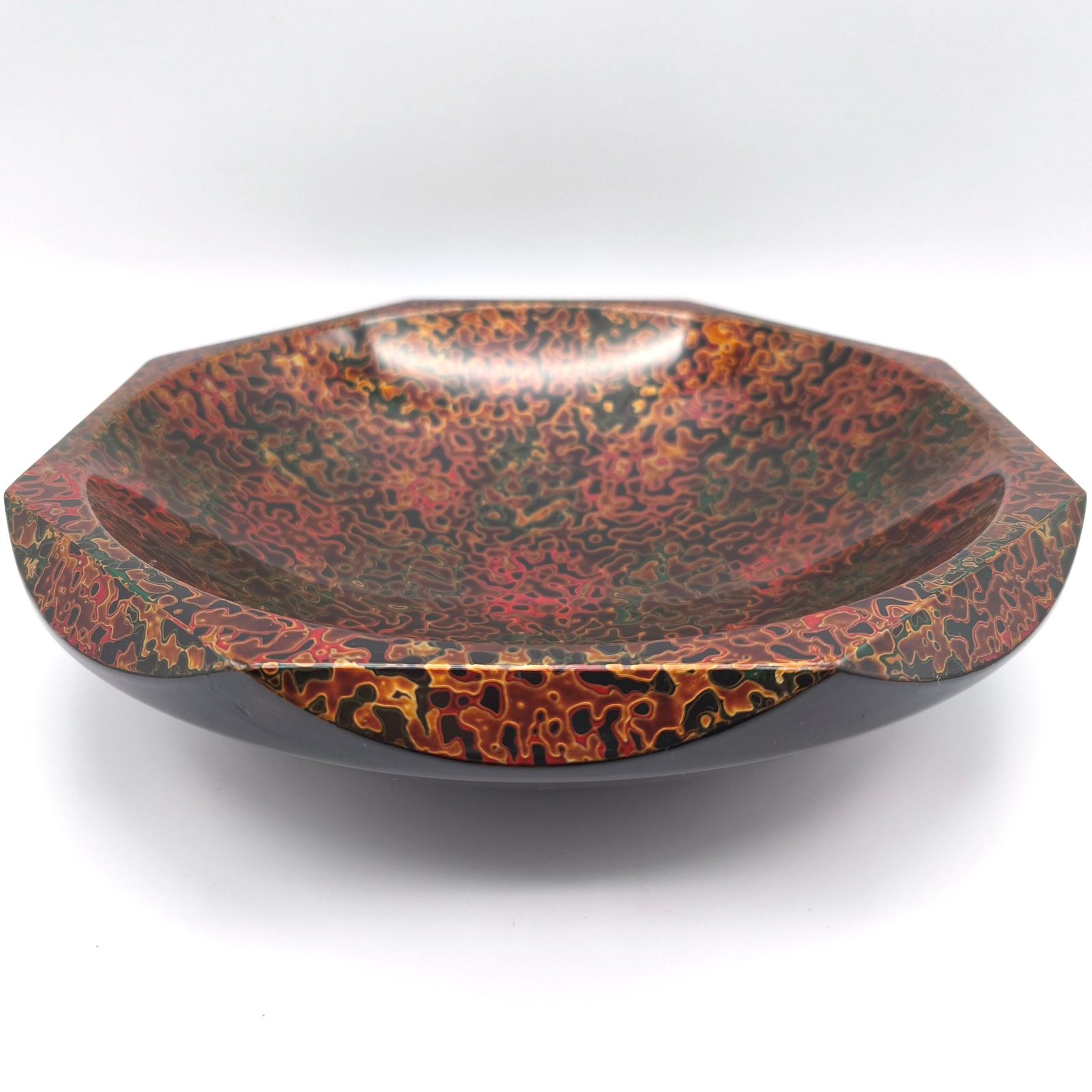 香川伝統工芸　讃岐彫　おひつ（大）３合　刳貫天然木　亀甲ノミ彫　漆塗り　杓文字付 香川伝統工芸 讃岐彫 おひつ（大）3合 刳貫天然木 亀甲ノミ彫