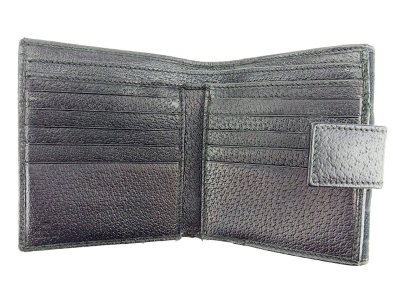 グッチ GUCCI 二つ折り財布 GGキャンバス ホースビットプレート