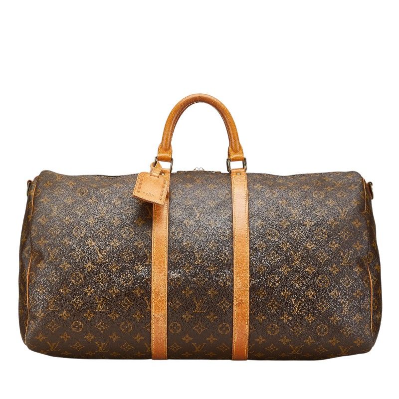 ルイ ヴィトン モノグラム キーポル55 バンドリエール M41414 ブラウン PVC レザー レディース LOUIS VUITTON 1-0206110