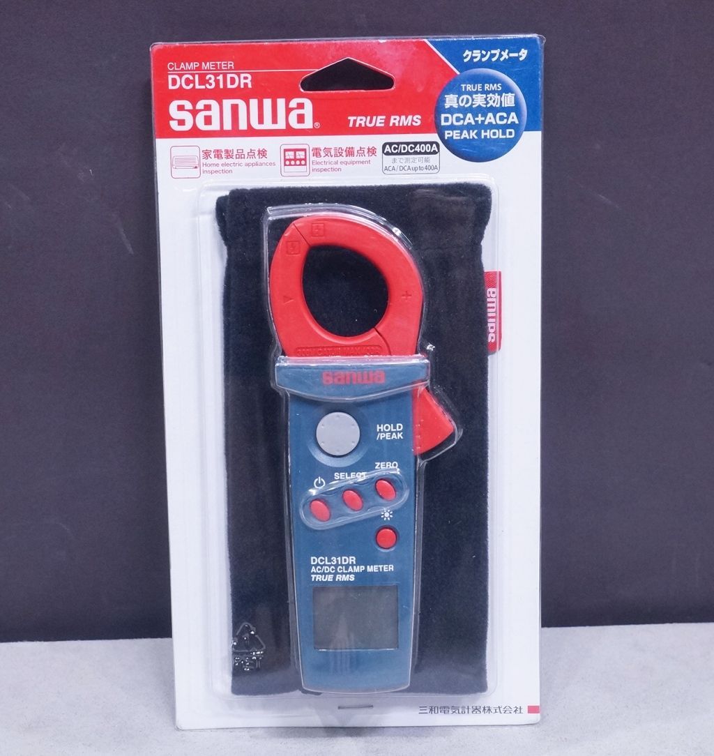 sanwa (三和電気計器) クランプメータ DCL31DR ブルー SANWA DC&frasl;AC両用ミニクランプメータ 実効値方式 DCL31DR 三和電気計器