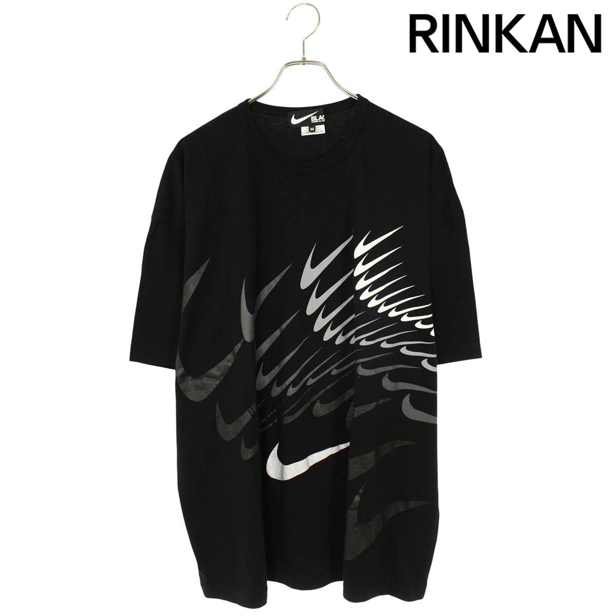 ブラックコムデギャルソン ×ナイキ NIKE 24AW 1N-T101 AD2025スウォッシュプリントＴシャツ メンズ M