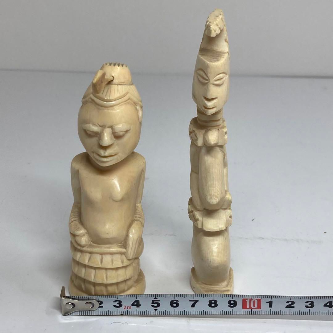  上 人物 2点 置物 タエトサ 320 g 東な6 0513 アンティーク雑貨 美術品 アンティーク コレクション