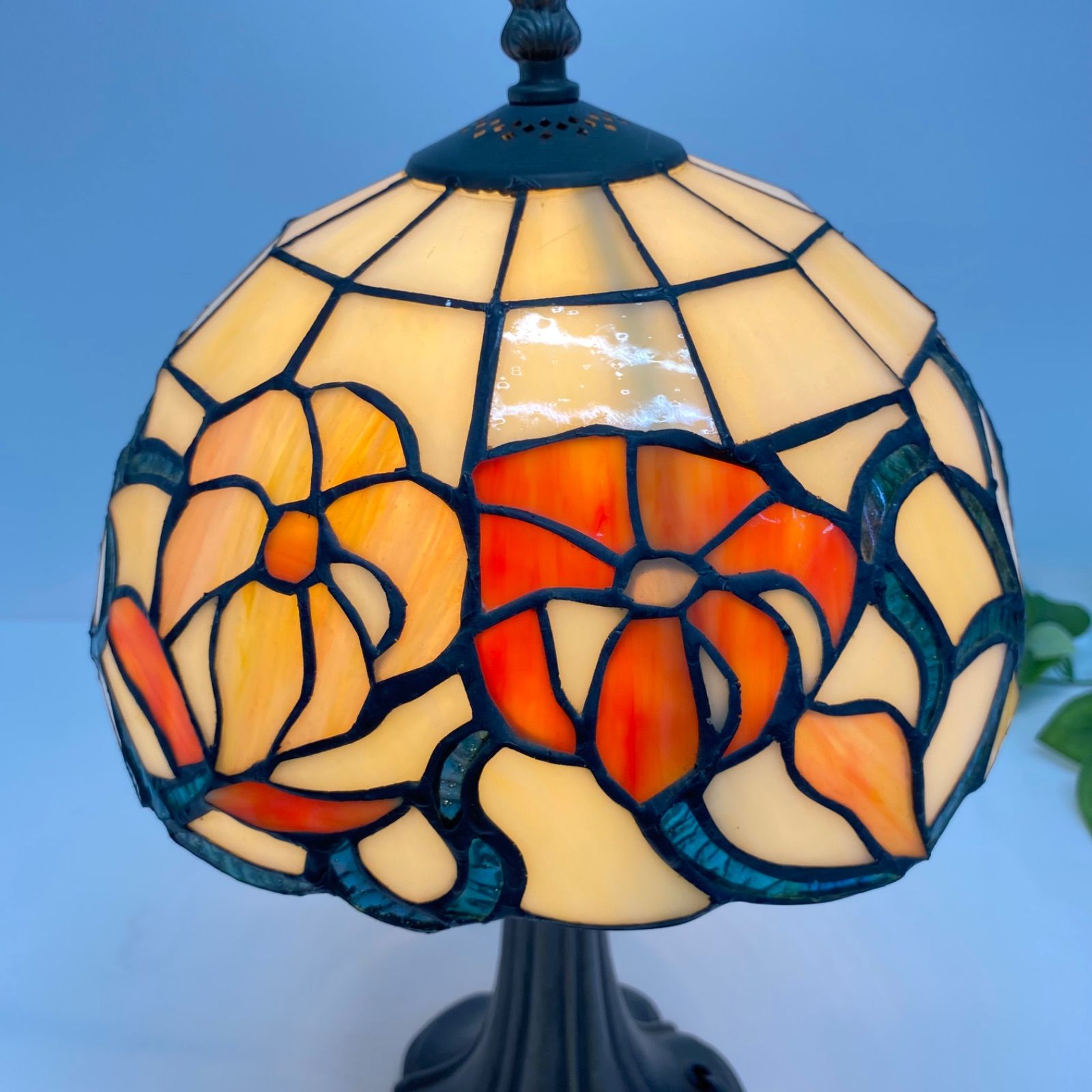 【直接引き渡し限定 東京】ステンドグラスランプ 卓上ランプ アンティーク テーブルランプ ステンドグラス お洒落 レトロ 間接照明 卓上照明