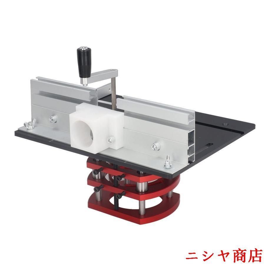 木工テーブル プレート 手動式 CNC 加工ルーター リフトベース 溝入れ トリミング 黒