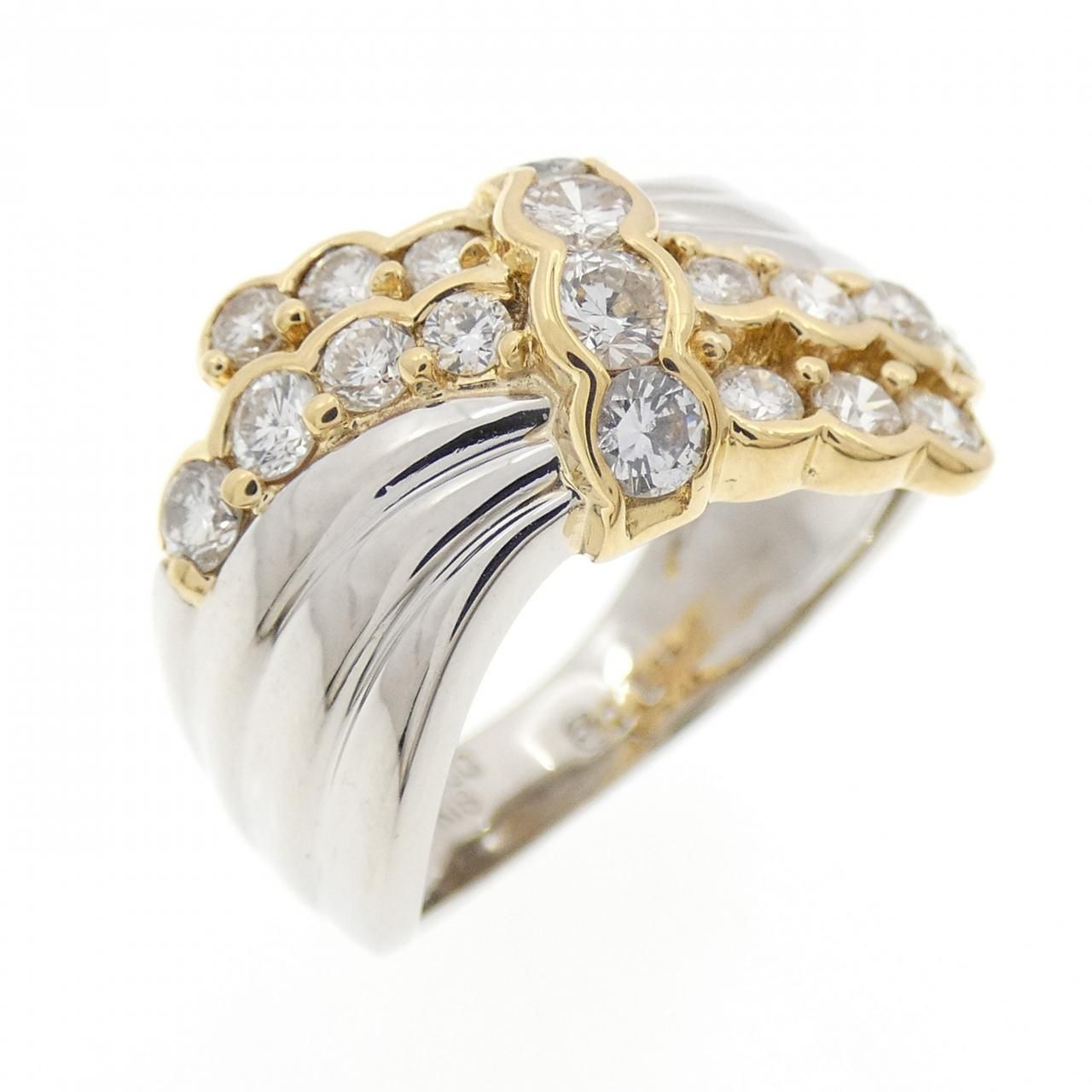 PT900|K18YG ダイヤモンド リング 1.00CT