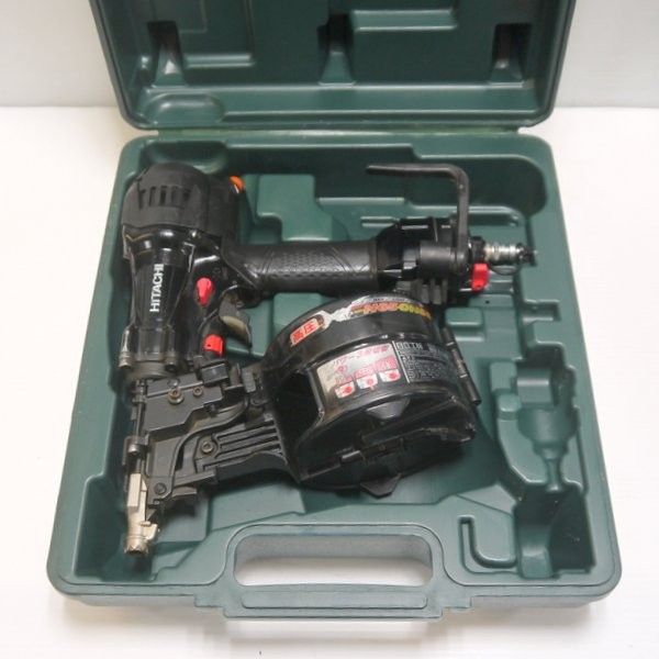 日立工機 65mm 高圧ロール釘打機 NV65HR B ピアノブラック パワー切替機構付 コイルネイラ エア釘打機 HITACHI ≡DT6102