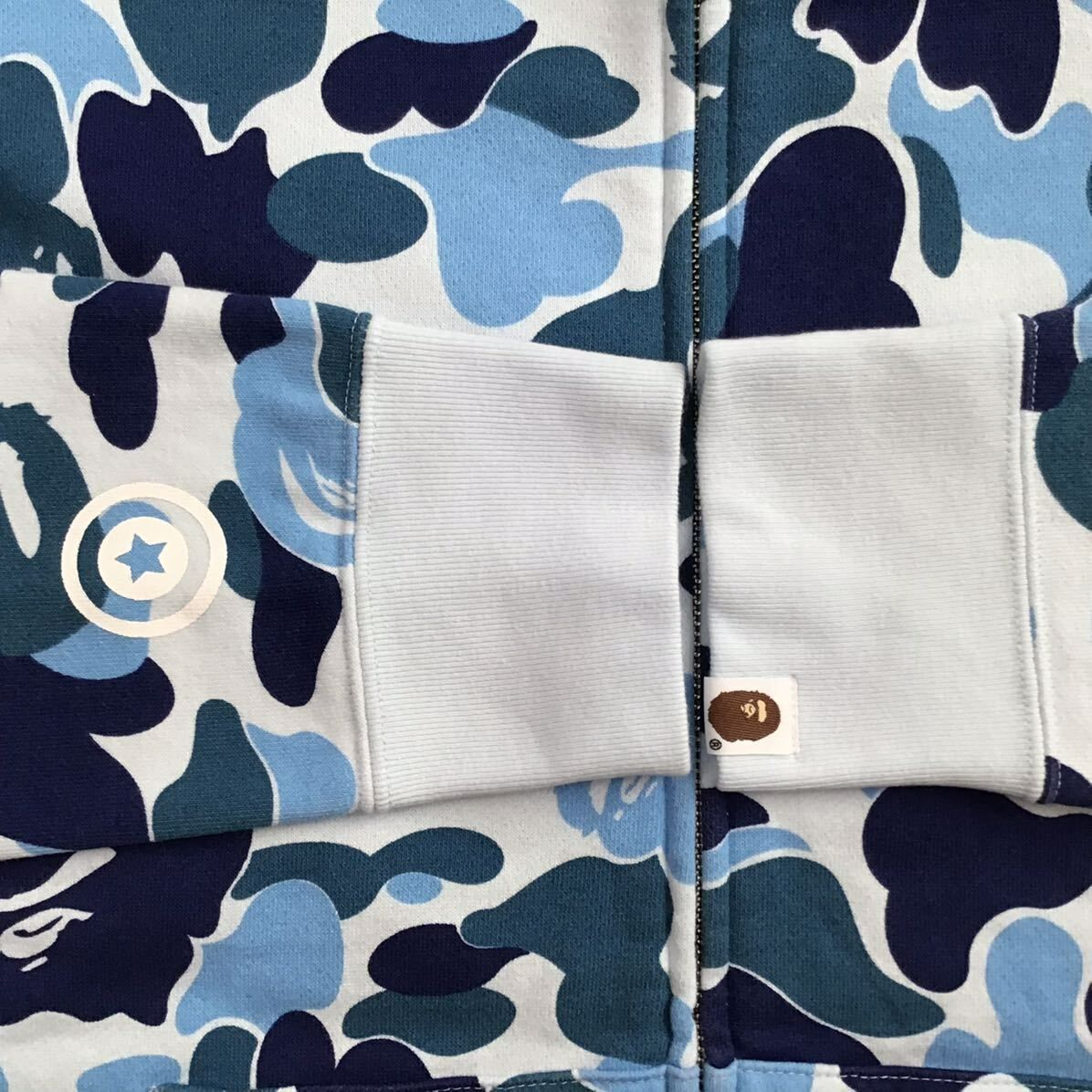 ABC camo Blue シャーク パーカー Lサイズ shark full zip hoodie a