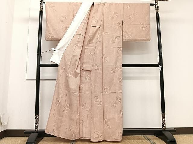 平和屋着物●伝統工芸士　池田光正　紬　夢幻織　抽象間道　反端付き　正絹　逸品　DAAV1100tw 平和屋着物○伝統工芸士 池田光正 紬 夢幻織 抽象間道 反