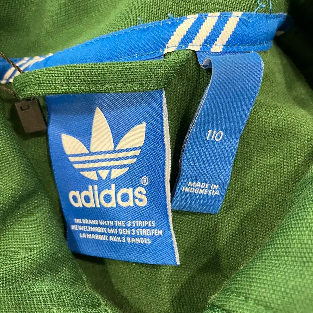 Adidas L トラックジャケット 三本線 緑 グリーン ジャージ