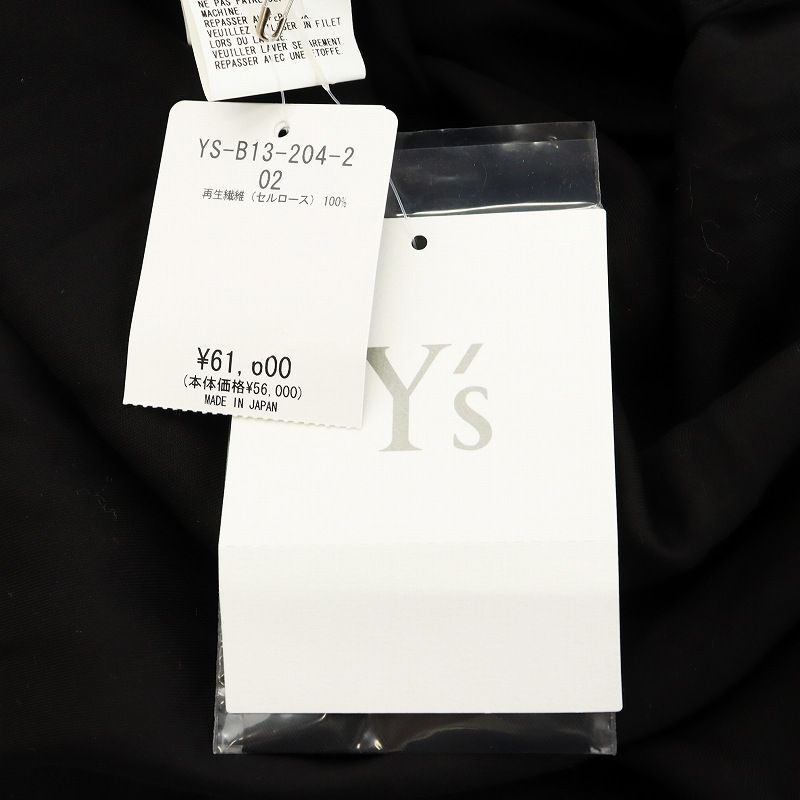 ワイズ Y's ヨウジヤマモト CELLULOSE VIYELLA BACK TIE BLOUSE シャツ ブラウス 長袖 2 黒 ブラック YS-B13-204 /AN19 レディース ワイズ Y's ヨウジヤマモト CELLULOSE VIYELLA BACK TIE BLOUSE