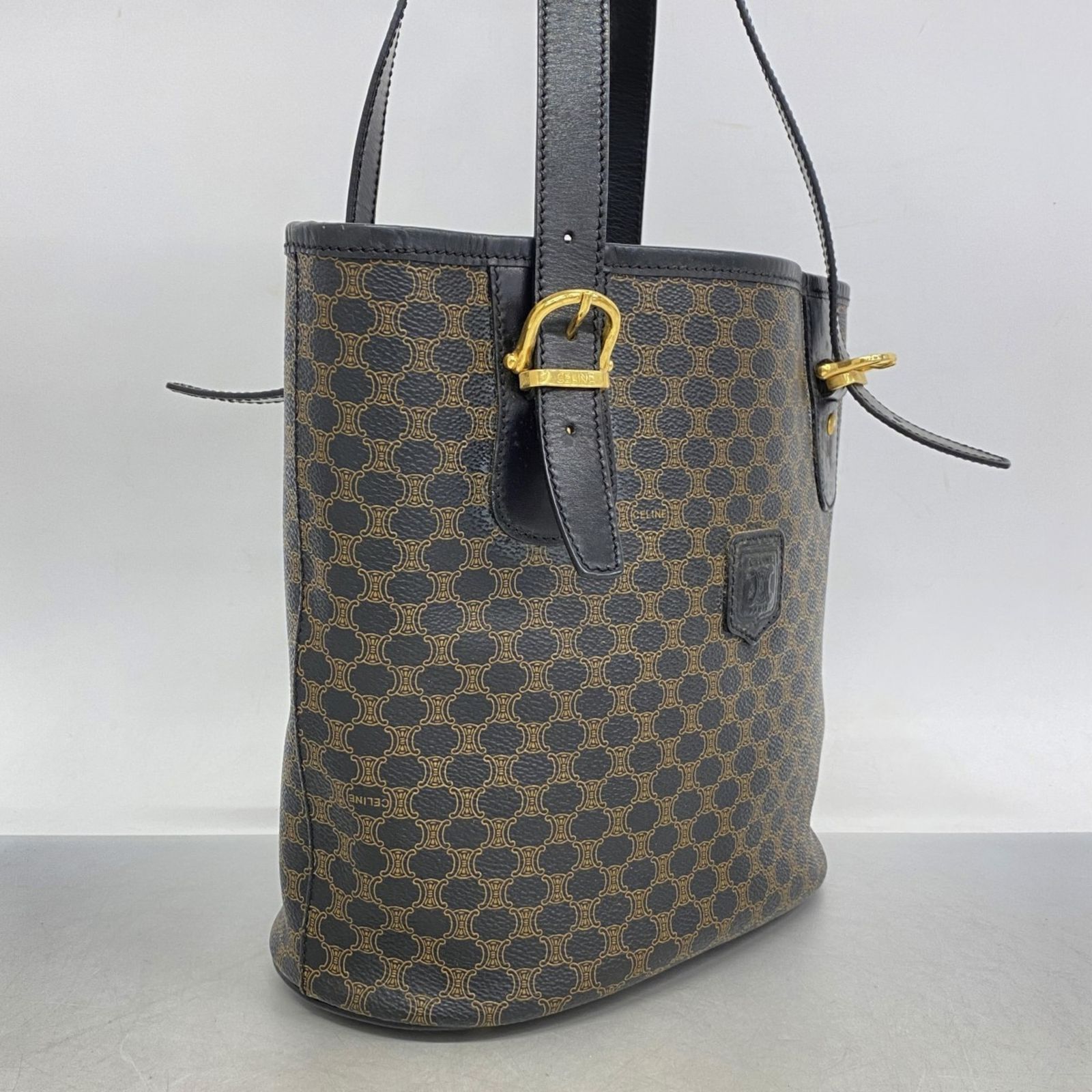 セリーヌ　トートバッグ　マカダム 美品》 CELINE(セリーヌ)トートバッグ マカダム柄 - メルカリ