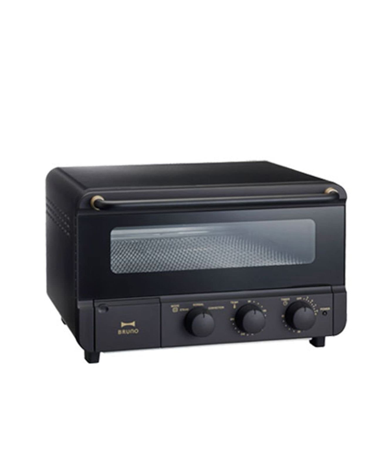BRUNO ブルーノ スチーム ＆ ベイク トースター 食パン 4枚焼き 白 ホワイト おしゃれ かわいい 人気 1350W 温度調節機能 タイマー 加熱モード お手入れ簡単 コンベクション ピザ グラタン ブラック 黒 BOE067-BK