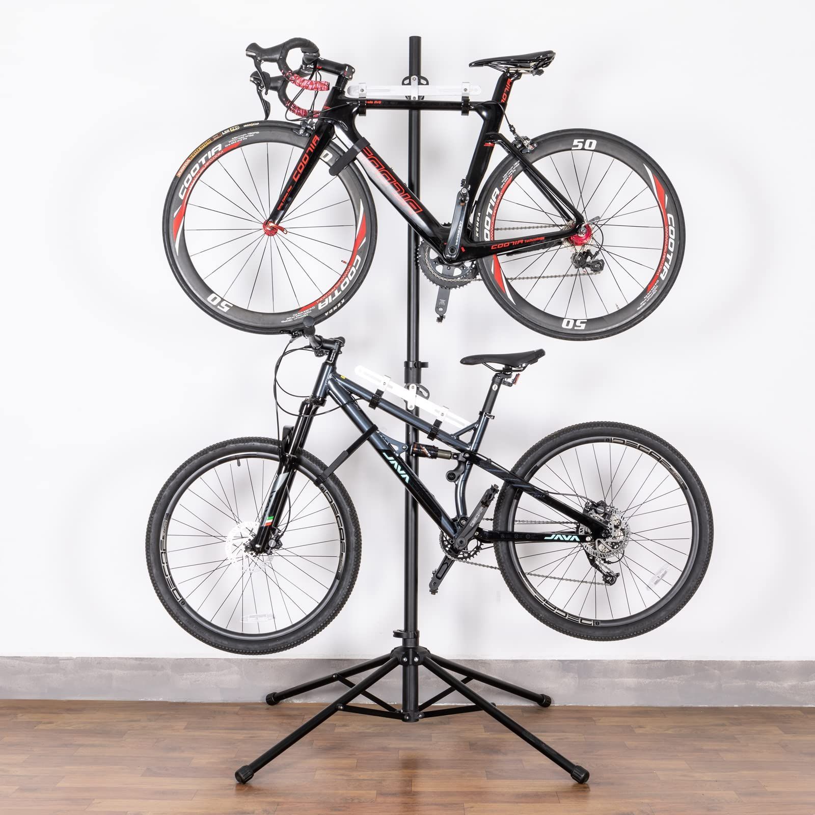 自転車スタンド 2台 倒れない 横置き ディスプレイスタンド 高さ無段階調整 室内用 無段階高さ調節 角度幅調整 特価商品】自転車 スタンド 2台 倒れない 横置き CXWXC