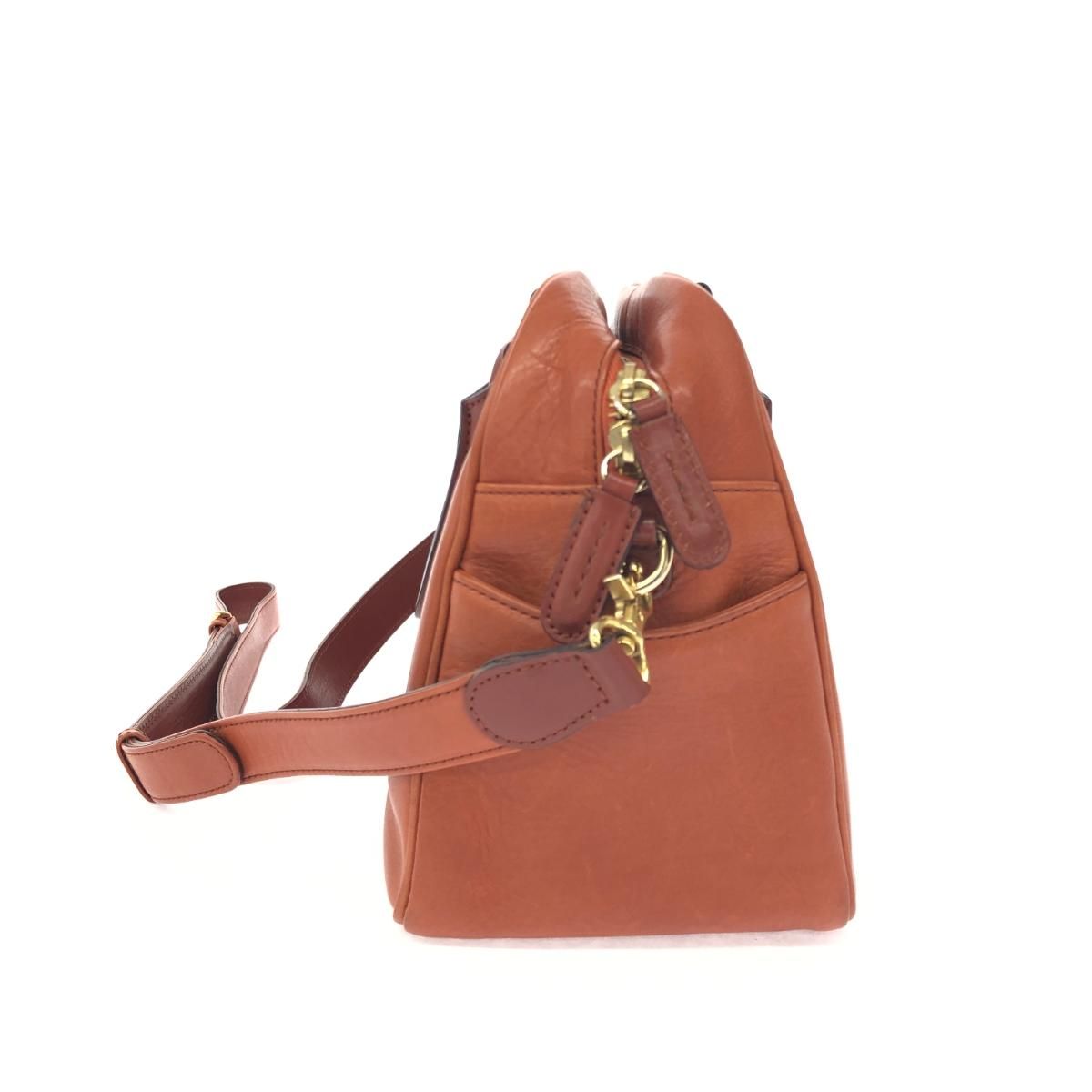 SOMES ブラウン レザー バッグ SOMES SADDLE(ソメスサドル) Leather Shoulder Bag レザー